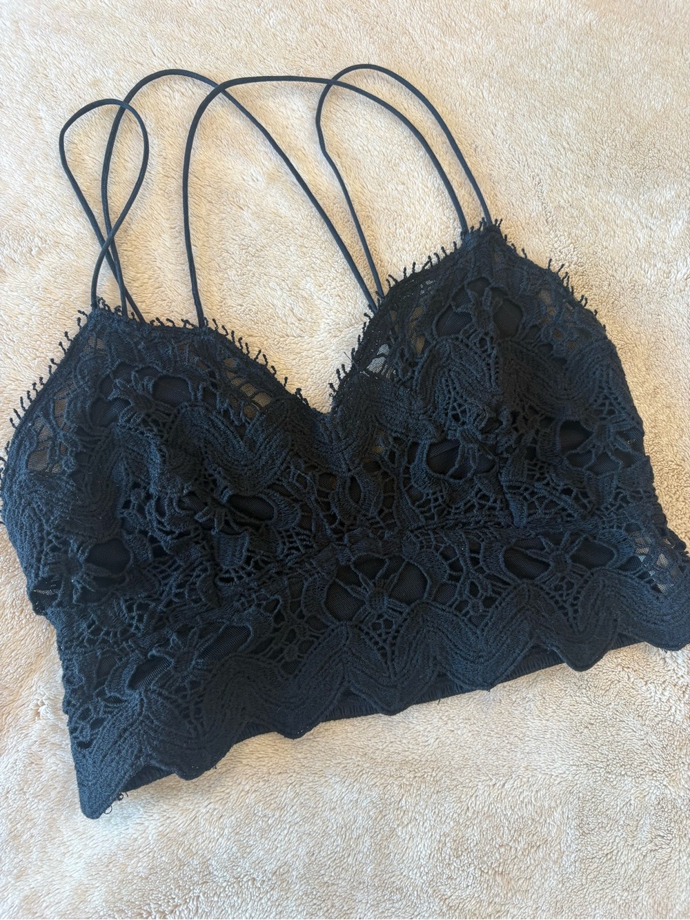 Free people black lace bralette